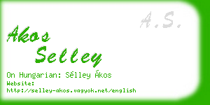 akos selley business card