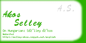 akos selley business card